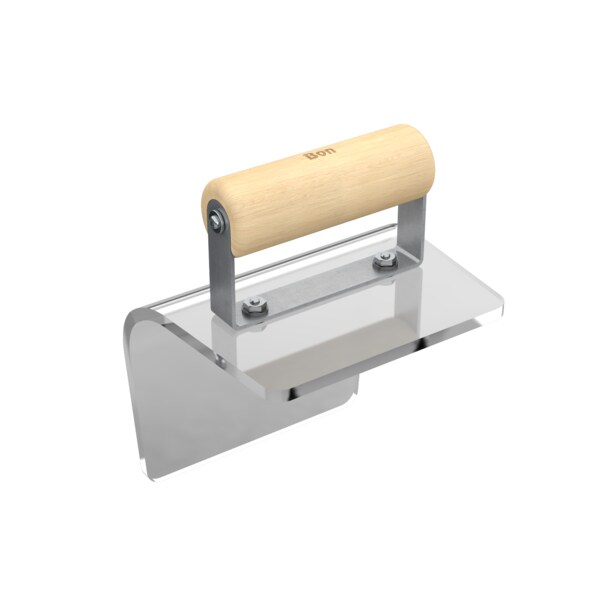 Step Tool, Plex Outside 6" X 5", 1-1/2" Radius 5" Lip Wood Handle